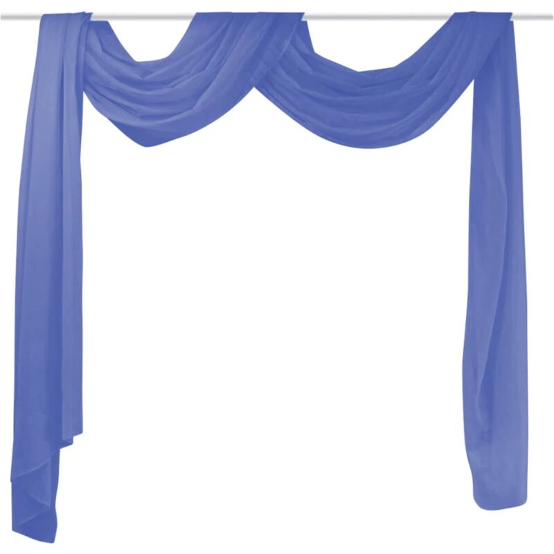 foto del prodotto drappo per tende in voile 140x600 cm blu reale vidaxl