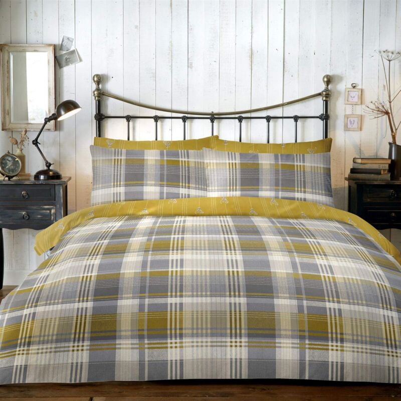 foto del prodotto dreams drapes connolly set copripiumino, 100 cotone pettinato, colore giallo ocra