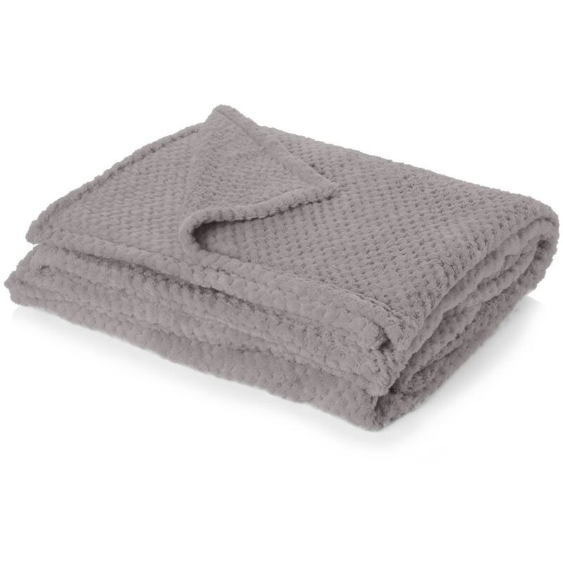 foto del prodotto dreamscene - coperta, 100% poliestere, morbida pelliccia sintetica, grigio antracite, single-125 x 150cm