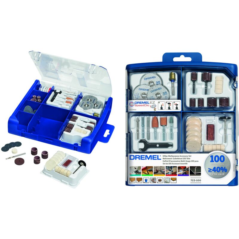 foto del prodotto dremel smerigliatrice di precisione kit con 100 accessori multiuso 2615s723ja dremel