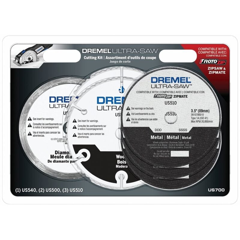 foto del prodotto dremel us700 ultra saw kit di 6 dischi da taglio, colore bianco