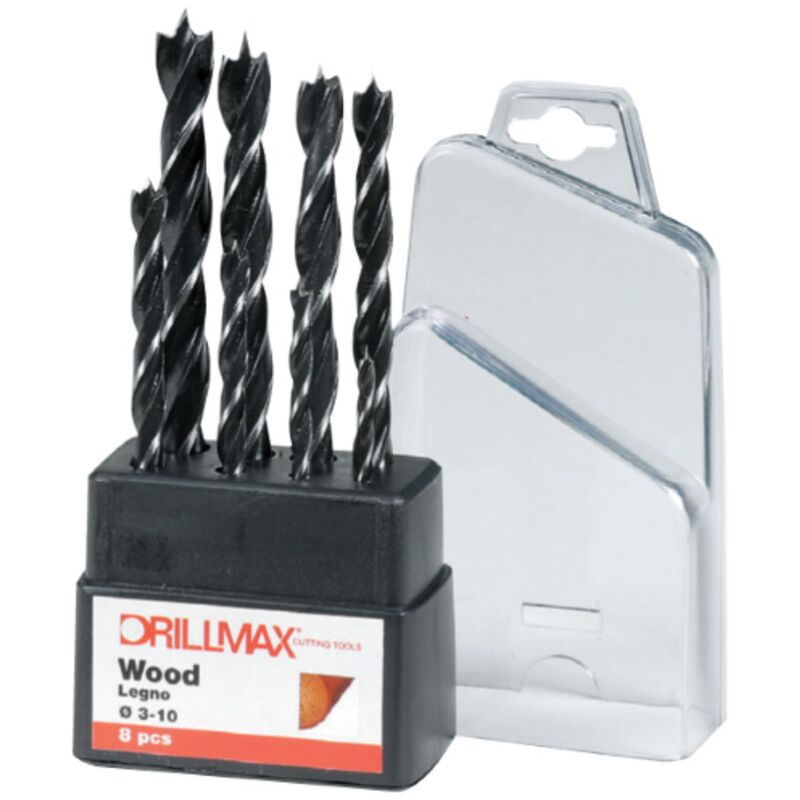foto del prodotto drillmax serie 8 punte per legno 3 10 mm punta per trapano