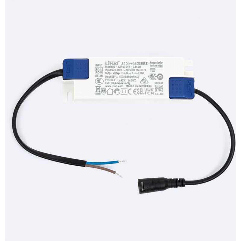 foto del prodotto driver no flicker 220 240v output 33 40v 800ma 32w lf gif030ya lifud 32 w
