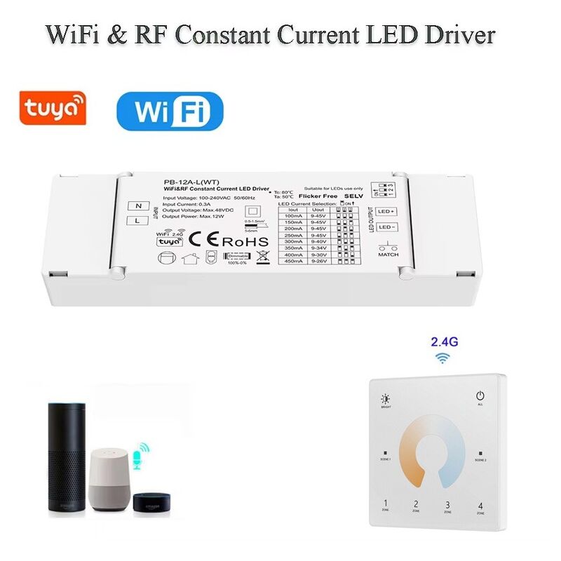 foto del prodotto driver per led a corrente costante smart wifi ed rf da 12w 100-450ma - tuya