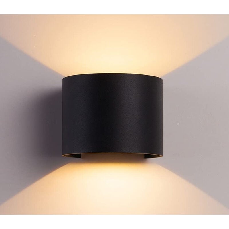 foto del prodotto driwei applique led cob lampada parete 20w ovale nero luce calda interno esterno f 19