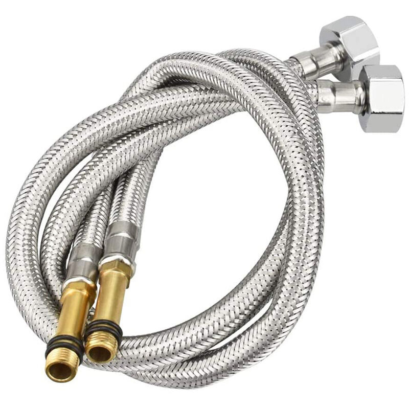 foto del prodotto driwei coppia tubo flessibile 50cm per lavabo lavandino miscelatori doccia 1 2 dgo 179