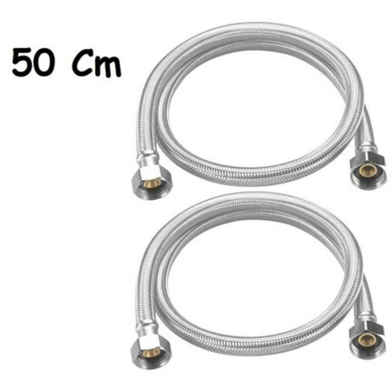 foto del prodotto driwei coppia tubo flessibile 50cm tubi acqua calda e fredda caldaia 1 2x1 2 dgo 172