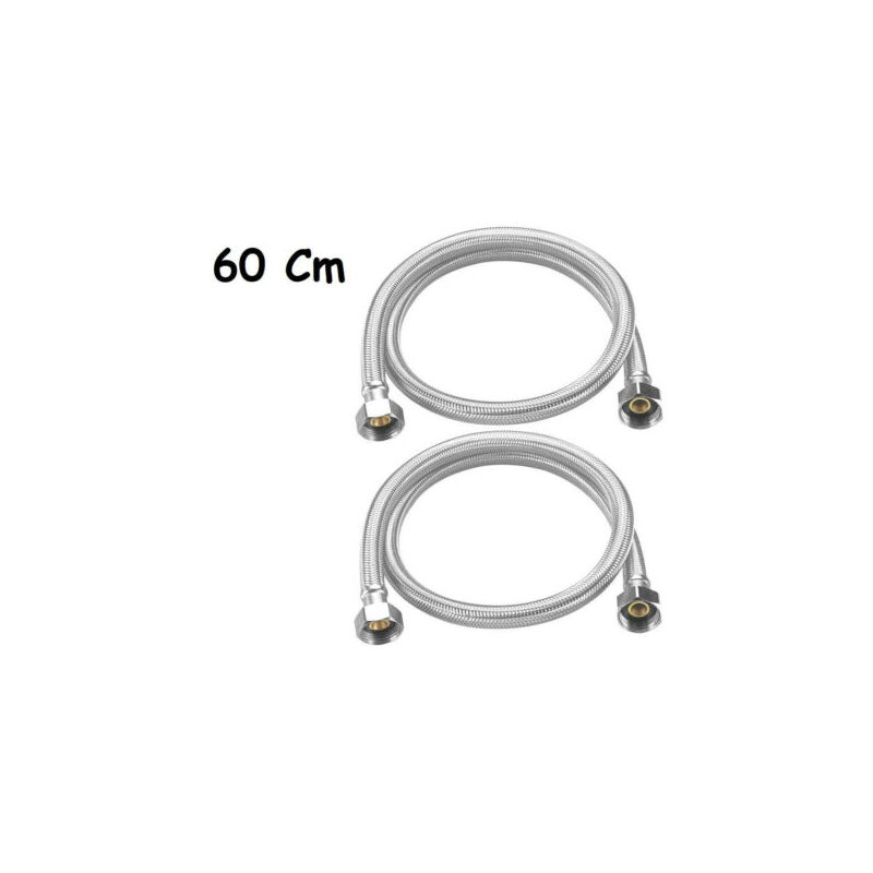 foto del prodotto driwei coppia tubo flessibile 60cm tubi acqua calda e fredda caldaia 1 2x1 2 02074