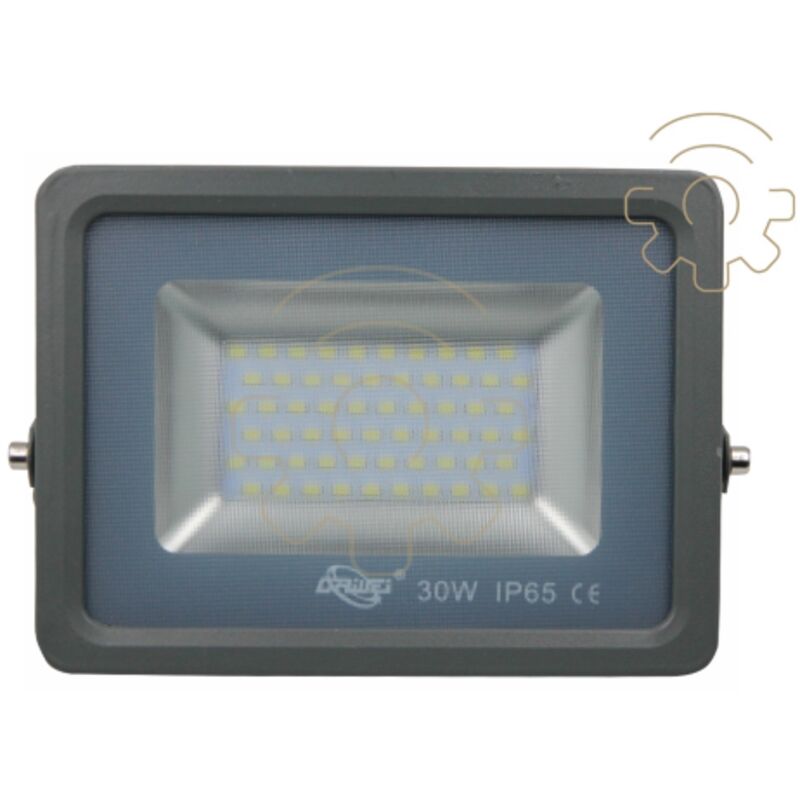 foto del prodotto driwei faro faretto a led 30w luce bianco freddo ip65 3000lm 6000k grigio in alluminio pressofuso