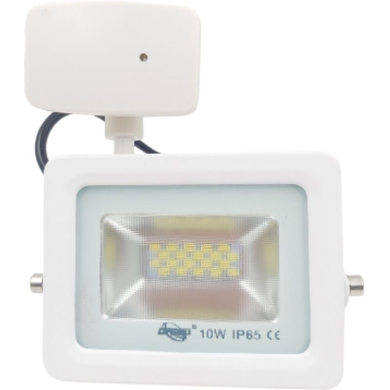 foto del prodotto driwei faro faretto led 10w con sensore pir crepuscolare di movimento 6000 k luce bianco freddo inclusa staffa montaggio