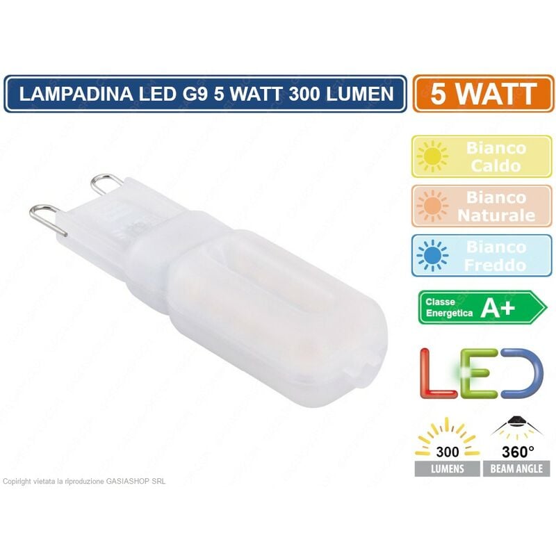 foto del prodotto driwei lampadina led bulb g9 5w 300 lumen 300 alta luminosita 3000k 4200k 6500k colore luce bianco caldo