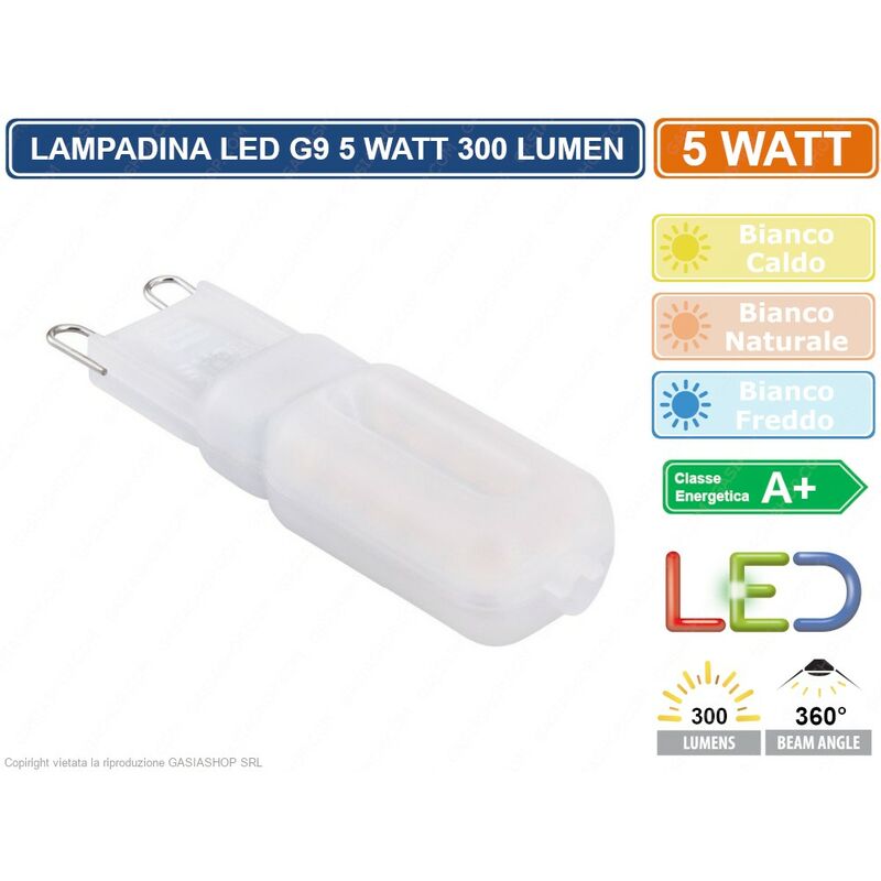foto del prodotto driwei lampadina led bulb g9 5w 300 lumen 300 alta luminosita 3000k 4200k 6500k colore luce bianco freddo
