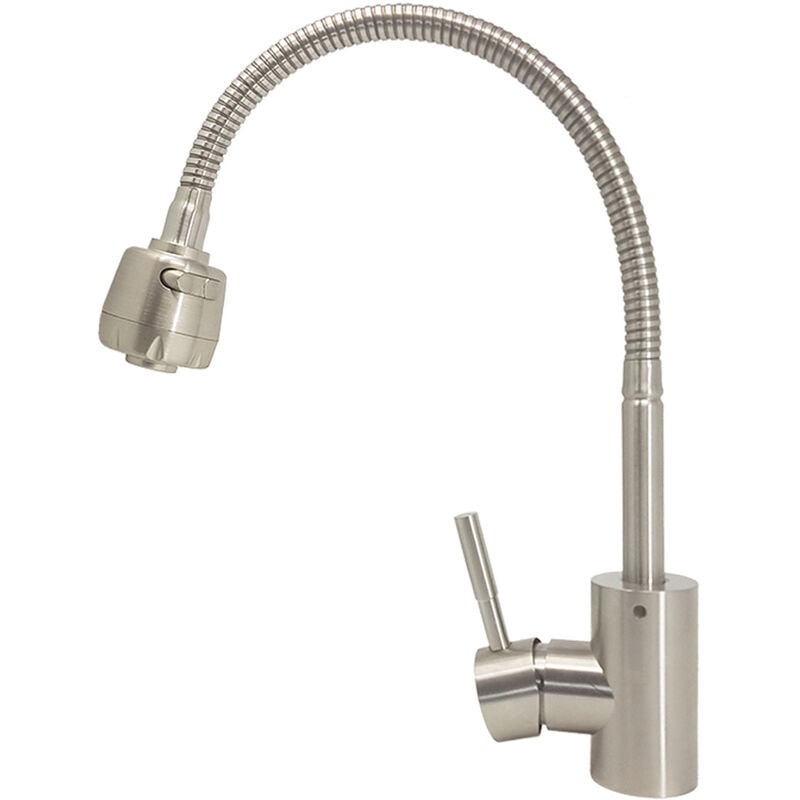 foto del prodotto driwei rubinetto cucina flessibile miscelatore cromato lavello canna orientabile s9003