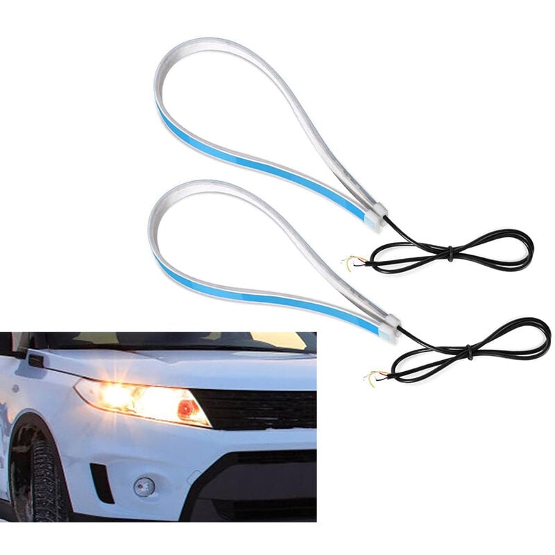 foto del prodotto driwei striscia led auto 12v faro decorativa atmosfera luce bianca calda ca 03041