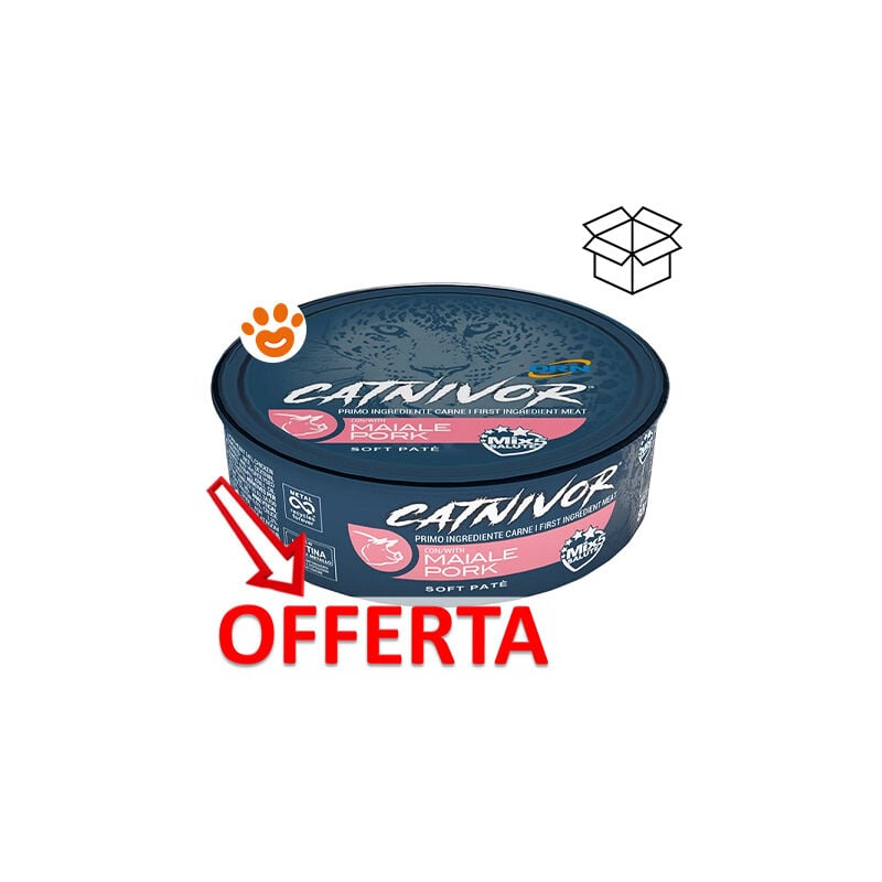 foto del prodotto drn catnivor maiale drn catnivor maiale lattina da 80 gr