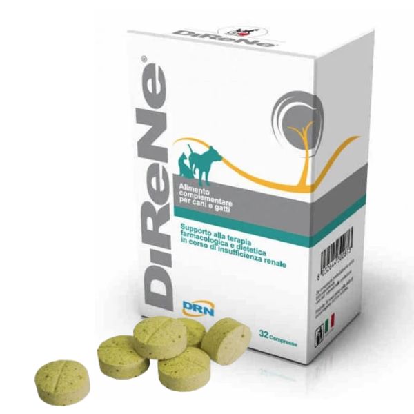 foto del prodotto drn direne alimento complementare cane e gatto 32 compresse 1 ordine scegli lo sconto bzr5 bzr20 200 punti fedelt integratori per cani