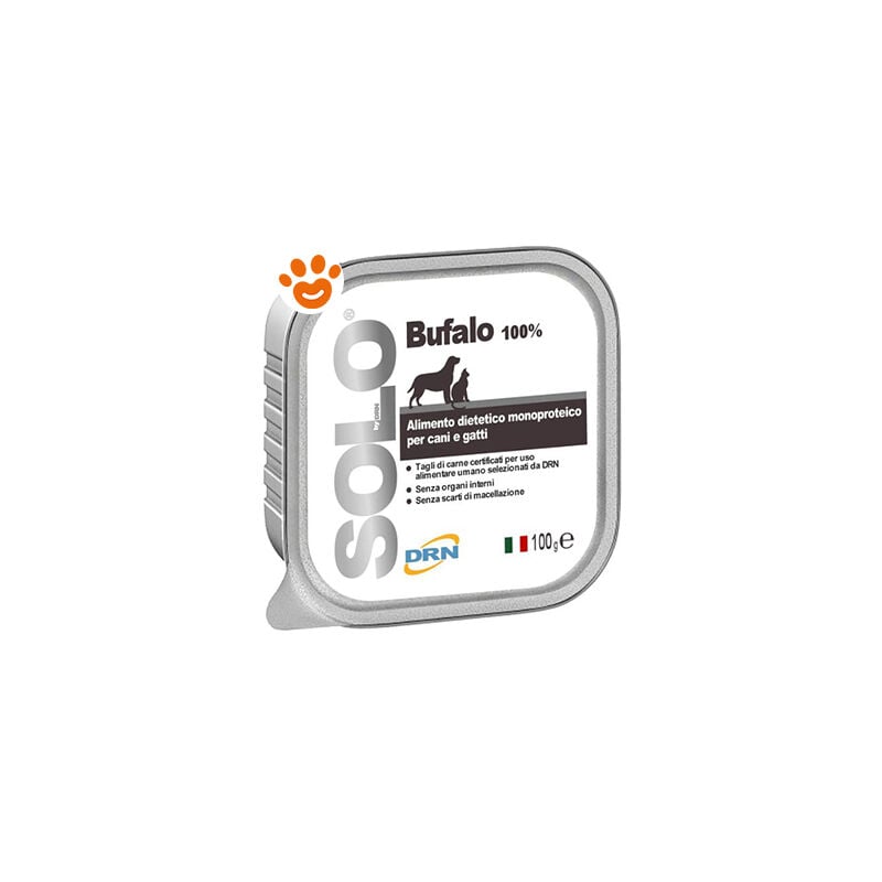 foto del prodotto drn - dog &amp; cat solo bufalo dog &amp; cat solo bufalo - vaschetta da 100 gr