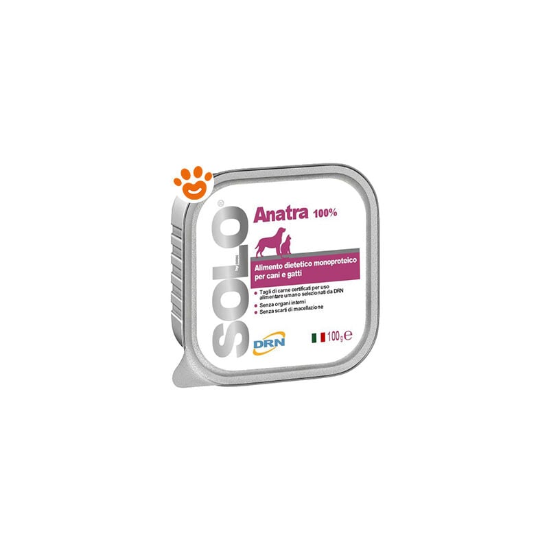 foto del prodotto drn dog cat solo anatra dog cat solo anatra vaschetta da 100 gr