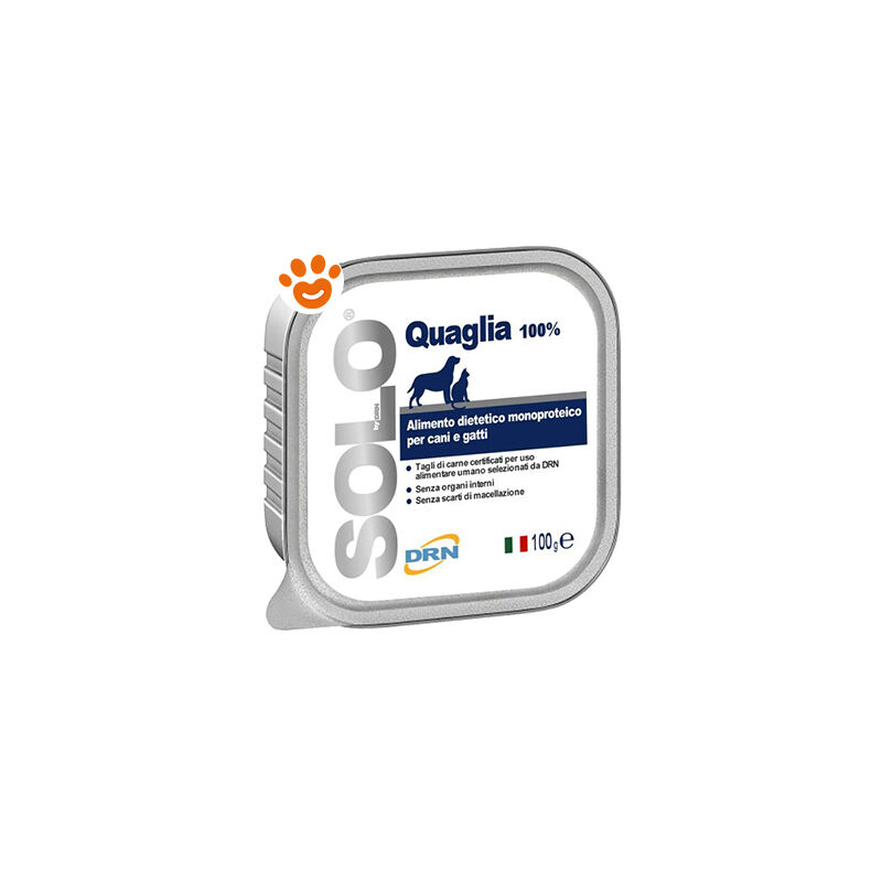 foto del prodotto drn dog cat solo quaglia dog cat solo quaglia vaschetta da 100 gr