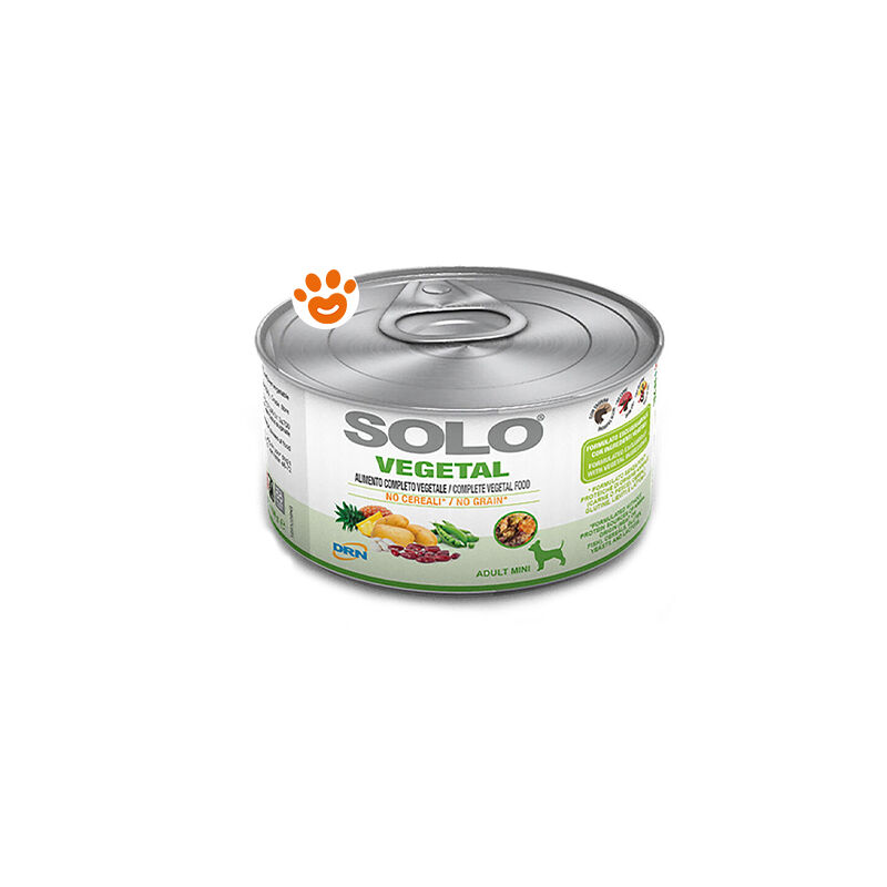 foto del prodotto drn dog solo vegetal adult mini dog solo vegetal adult mini lattina da 150 gr