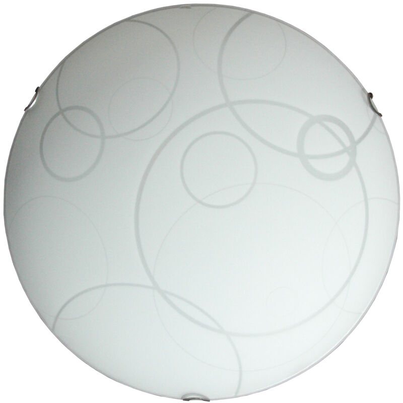 foto del prodotto droop plafoniera, led integrato, 12w, 4000k, vetro serigrafato, d.30cm lumicom