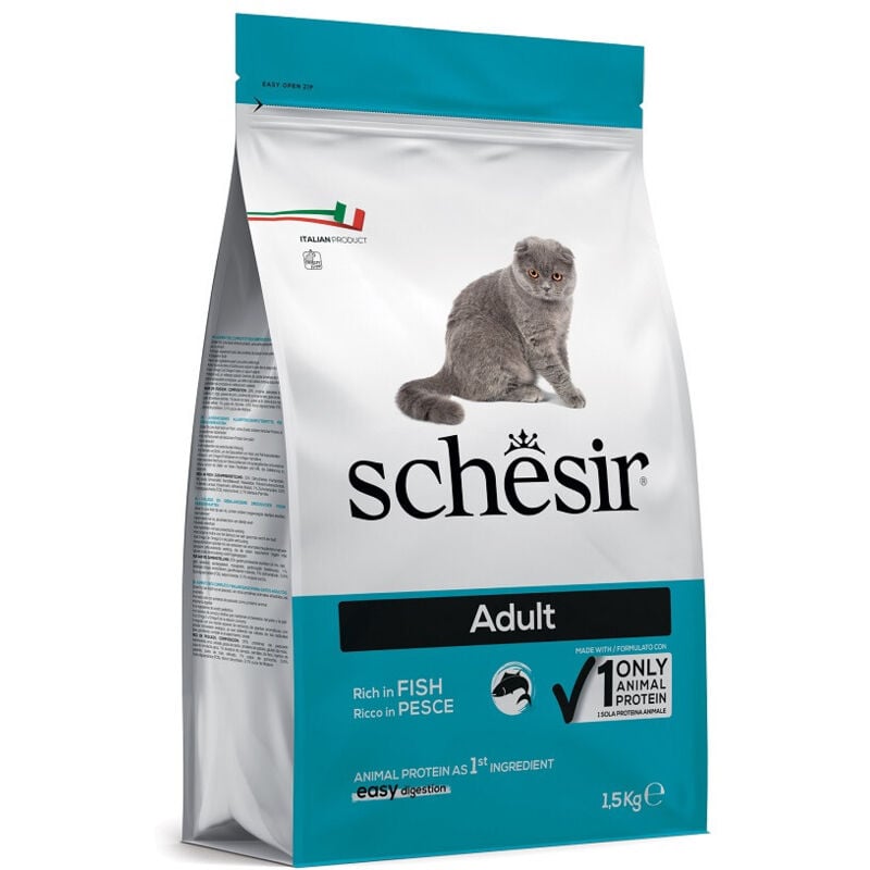 foto del prodotto dry cat mantenimento per gatto adult con pesce schesir