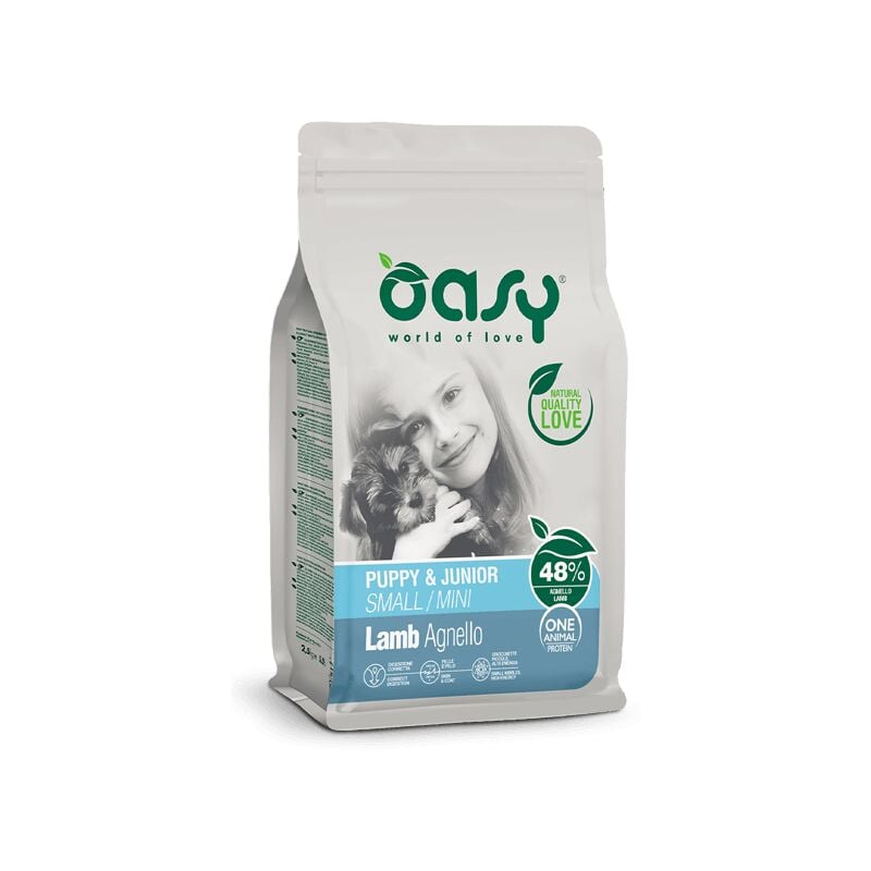 foto del prodotto dry dog oap puppy e junior small mini agnello 2,5kg oasy