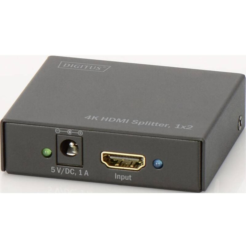 foto del prodotto ds-46304 2 porte distributore, splitter hdmi predisposto alla riproduzione 3d, contenitore in metallo 4096 x 21 - digitus