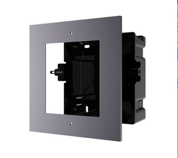foto del prodotto ds kd acf1 plastic cassetta da incasso 1 modulo completa di cornice hikvision