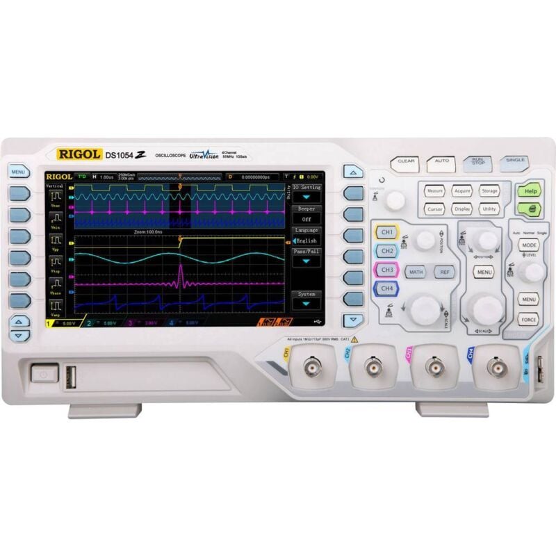 foto del prodotto ds1054z oscilloscopio digitale 50 mhz 4 canali 1 gsa s 24 mpts 8 bit memoria digitale dso 1 pz. rigol
