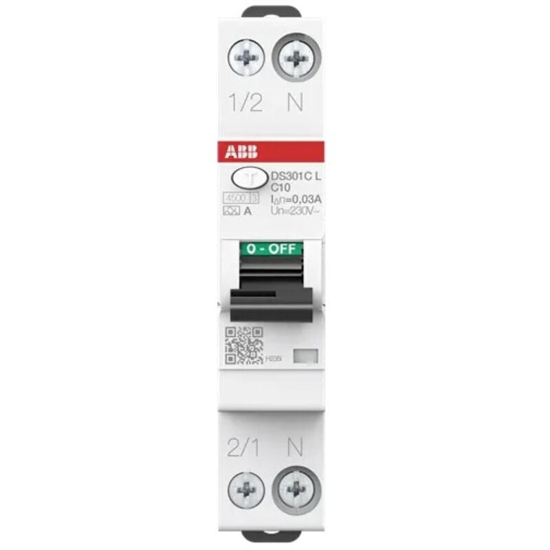 foto del prodotto ds301c l c10 a30 magnetotermico differenziale 1 modulo ds301clc10a30 abb