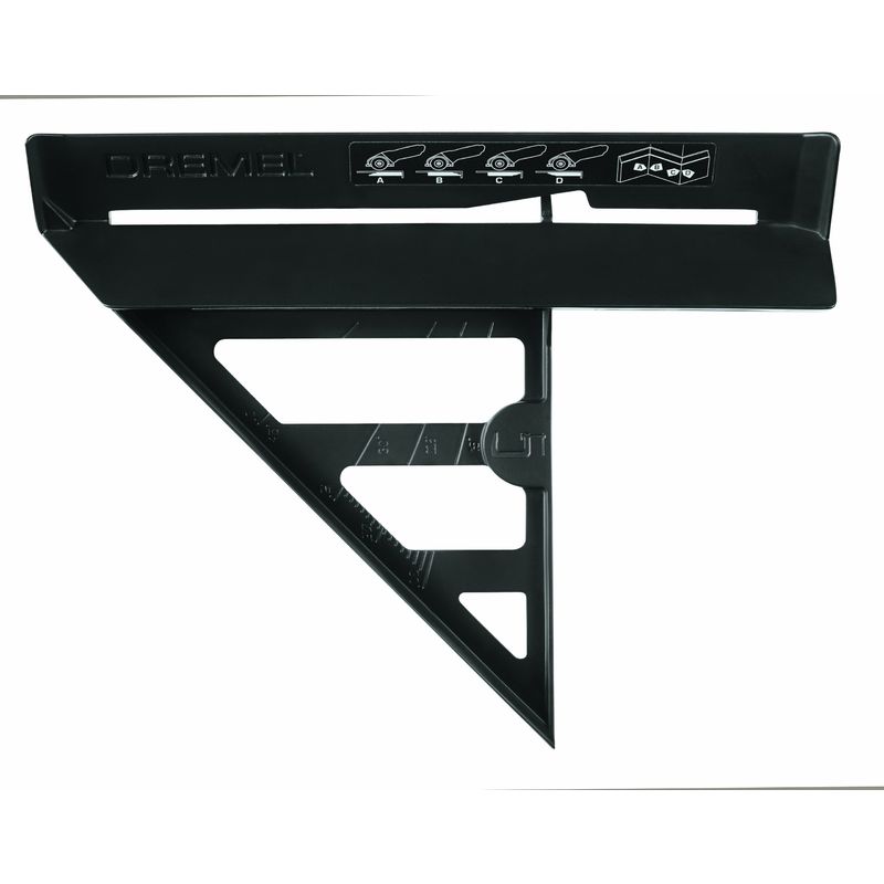 foto del prodotto dsm840 guida di taglio, accessorio per sega circolare per tagli obliqui, smussati e diritti dremel