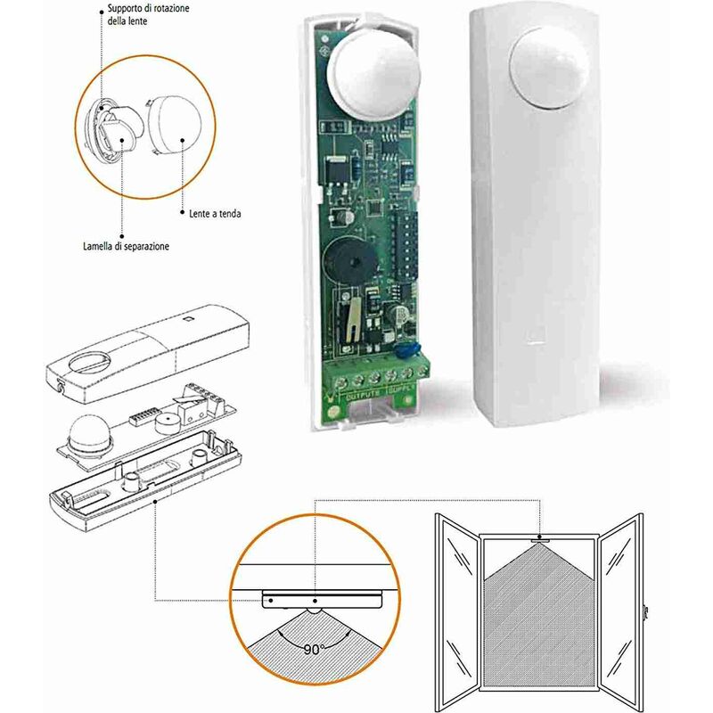 foto del prodotto dt 16 sensore a doppia tecnologia dt 16