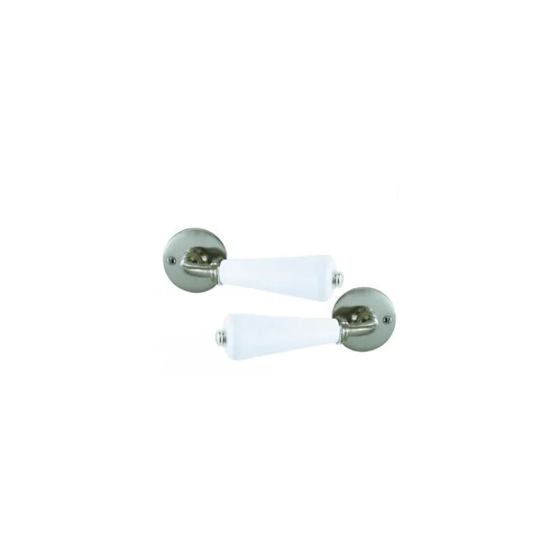 foto del prodotto dt 2000 ensemble de b quilles doubles canon en porcelaine blanche sur rosace.