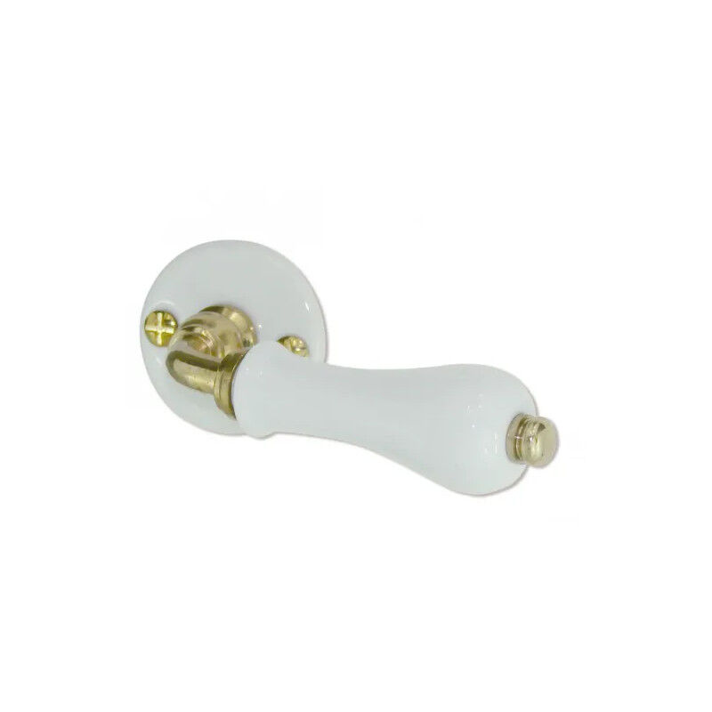 foto del prodotto dt 2000 mezzo set su rosa con porcellana bianca e pera in ottone lucido.