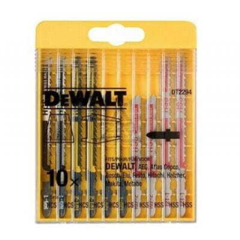 foto del prodotto dt2294 qz set 10 pezzi per tagli su legno metallo dewalt