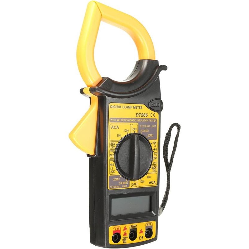 foto del prodotto dt266 multimetro digitale elettronico a pinza ac dc strumento di prova della tensione