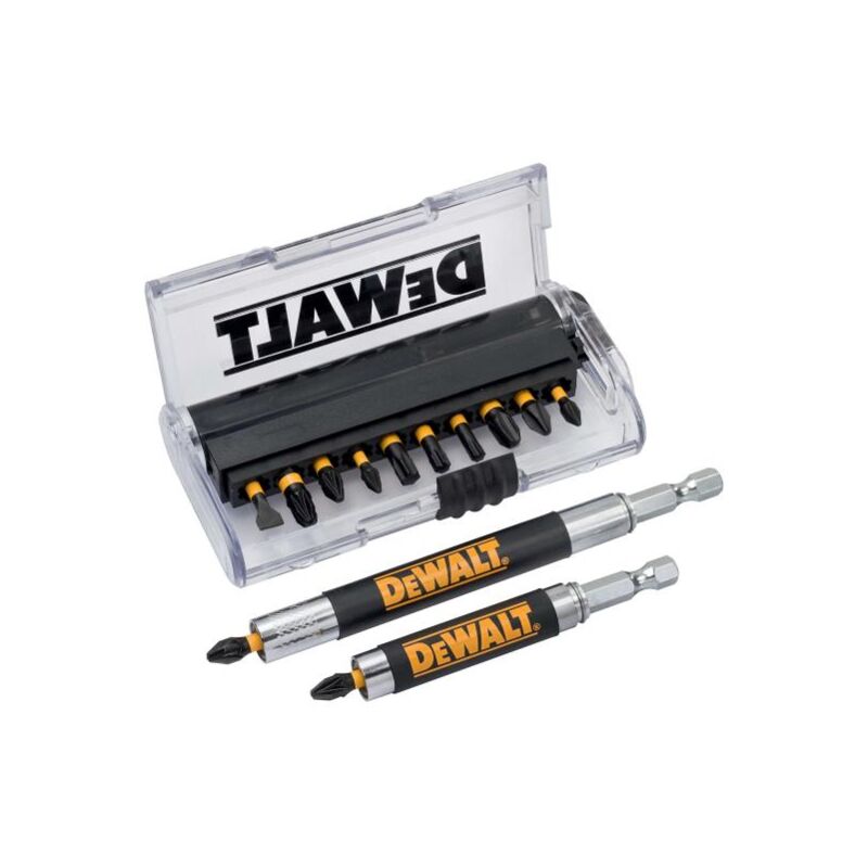 foto del prodotto dt70512t qz set inserti impact torsion 12pz 2 adattatori magnetici dewalt