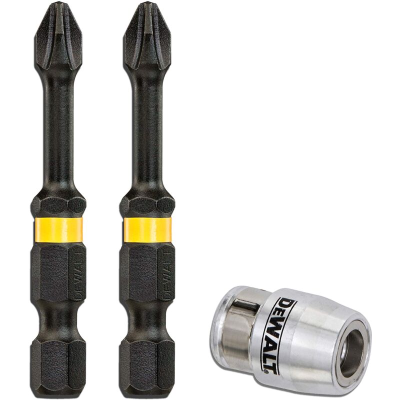 foto del prodotto dt70536t qz set 2 pezzi ph2 50 mm e bussola magnetica, 10x pack of 3 pieces dewalt
