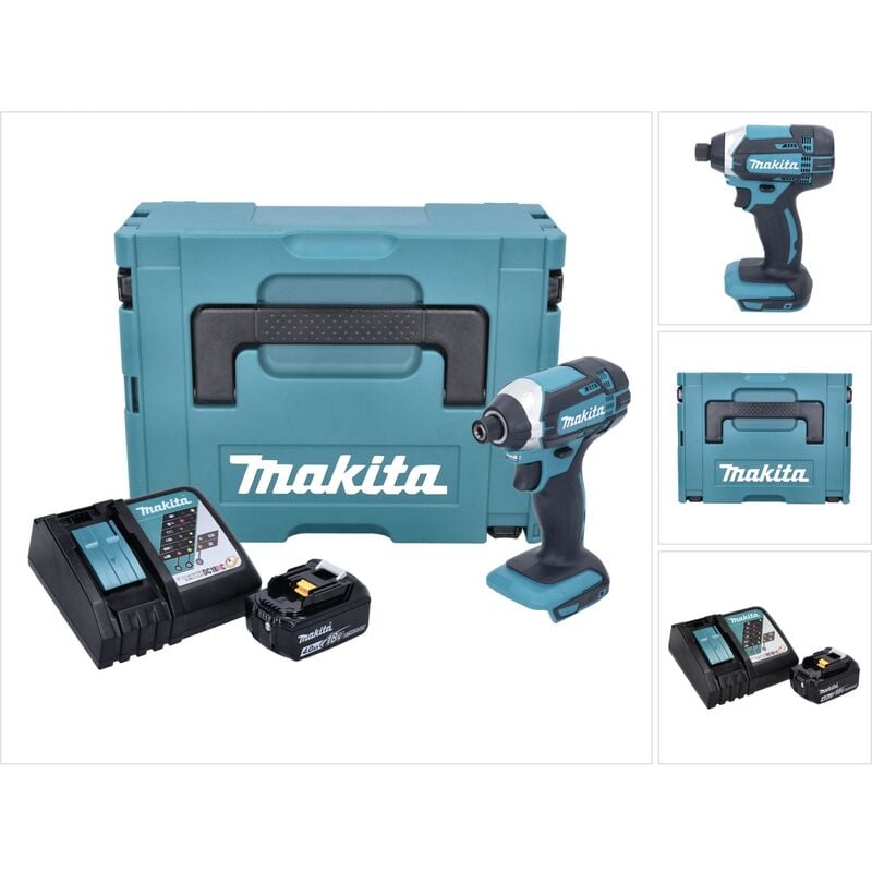 foto del prodotto dtd 152 rm1j 18v avvitatore ad impulsi a batteria in valigetta makpac 1x batteria bl 1840 4,0 ah caricatore rapido dc 18 rc makita