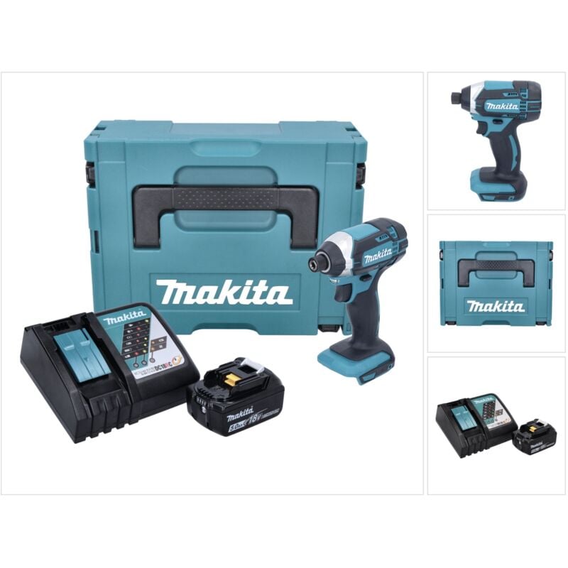 foto del prodotto dtd 152 rt1j 18v avvitatore ad impulsi a batteria in valigetta makpac 1x batteria bl 1850 5,0 ah caricatore rapido dc 18 rc - makita