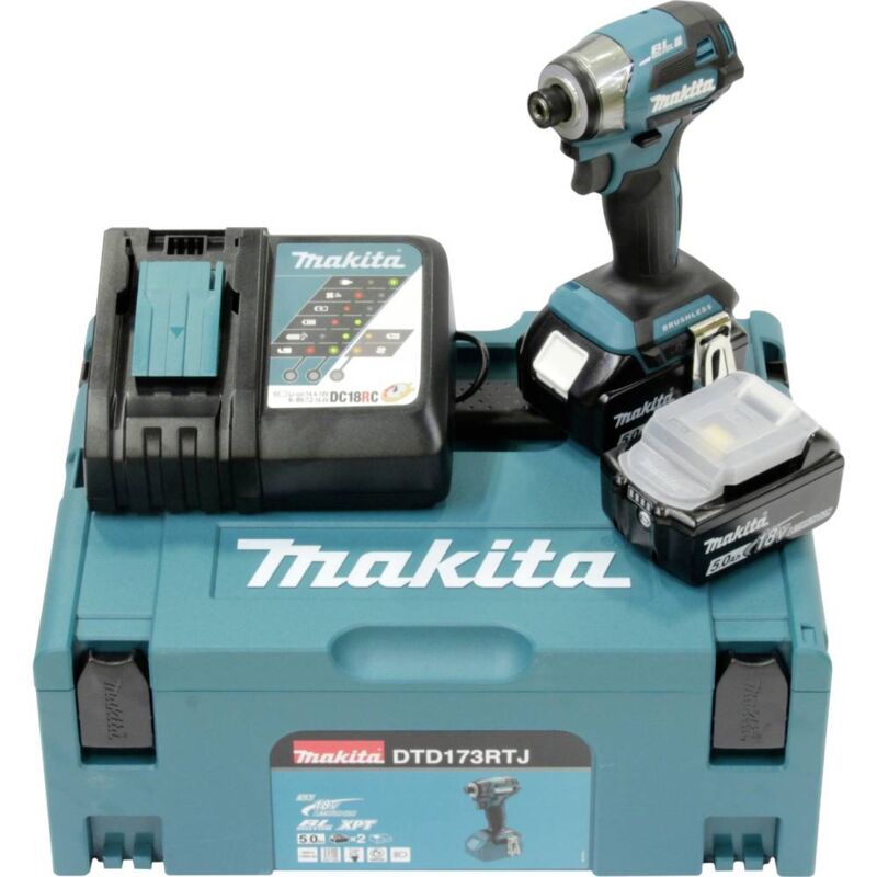 foto del prodotto dtd173rtj dtd173rtj avvitatore a percussione a batteria 180 nm 18 v quantit di batterie ricaricabili incluse 2 makita