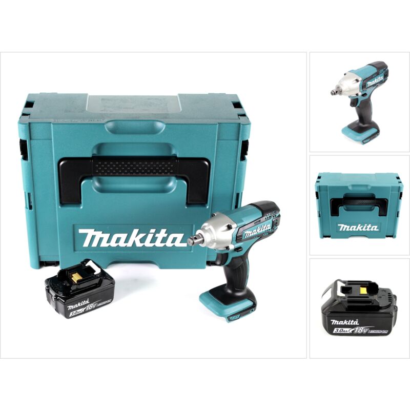 foto del prodotto dtw 190 f1j 18v avvitatore ad impulsi a batteria in valigetta makpac 1x batteria bl 1830 3,0 ah senza caricatore makita
