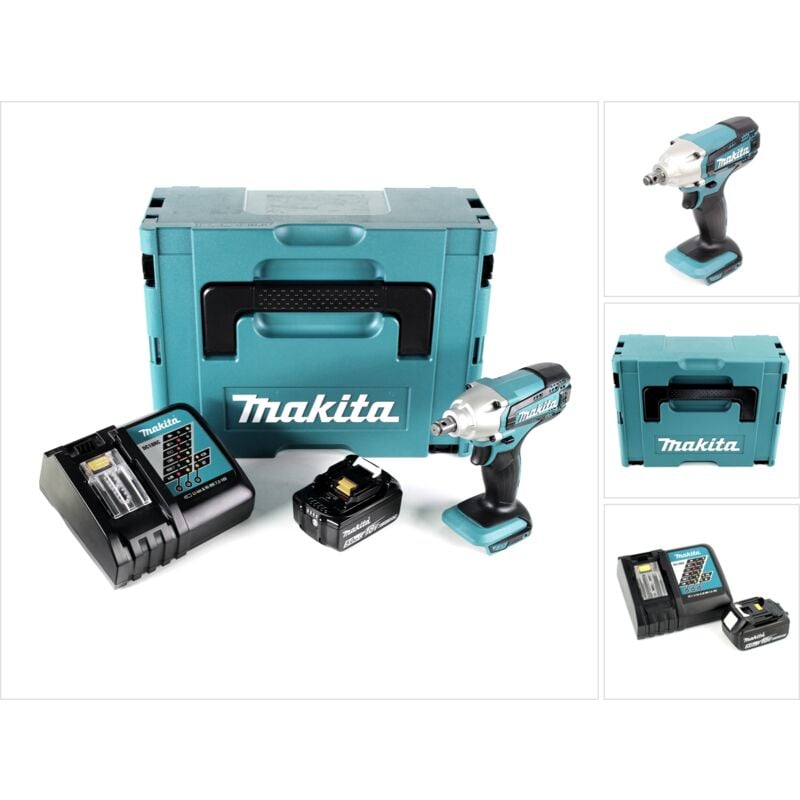 foto del prodotto dtw 190 rt1j 18v avvitatore ad impulsi a batteria in valigetta makpac 1x batteria bl 1850 5,0 ah caricatore rapido dc 18 rc - makita