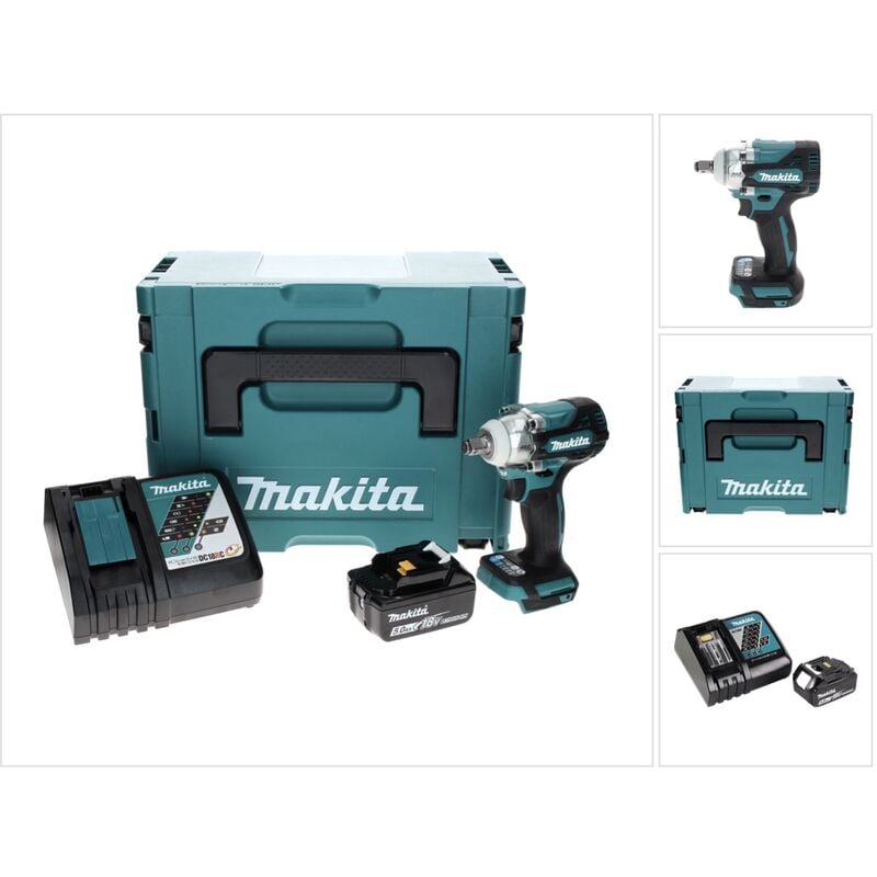 foto del prodotto dtw 300 rt1j avvitatore ad impulsi a batteria 18v 330nm 1x batteria 5,0 ah caricabatterie valigetta makpac makita