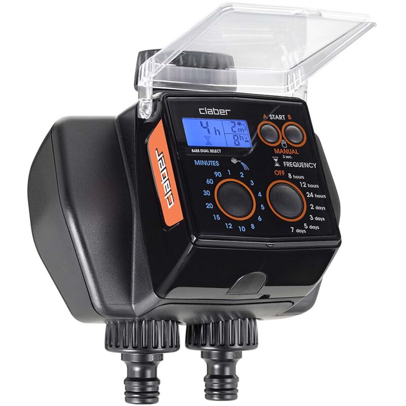 foto del prodotto dual select, programmatore digitale a rubinetto a due vie claber