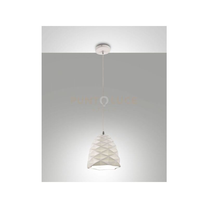 foto del prodotto duchessa sospensione bianca d.20cm in metallo e ceramica 1 luce attacco e27