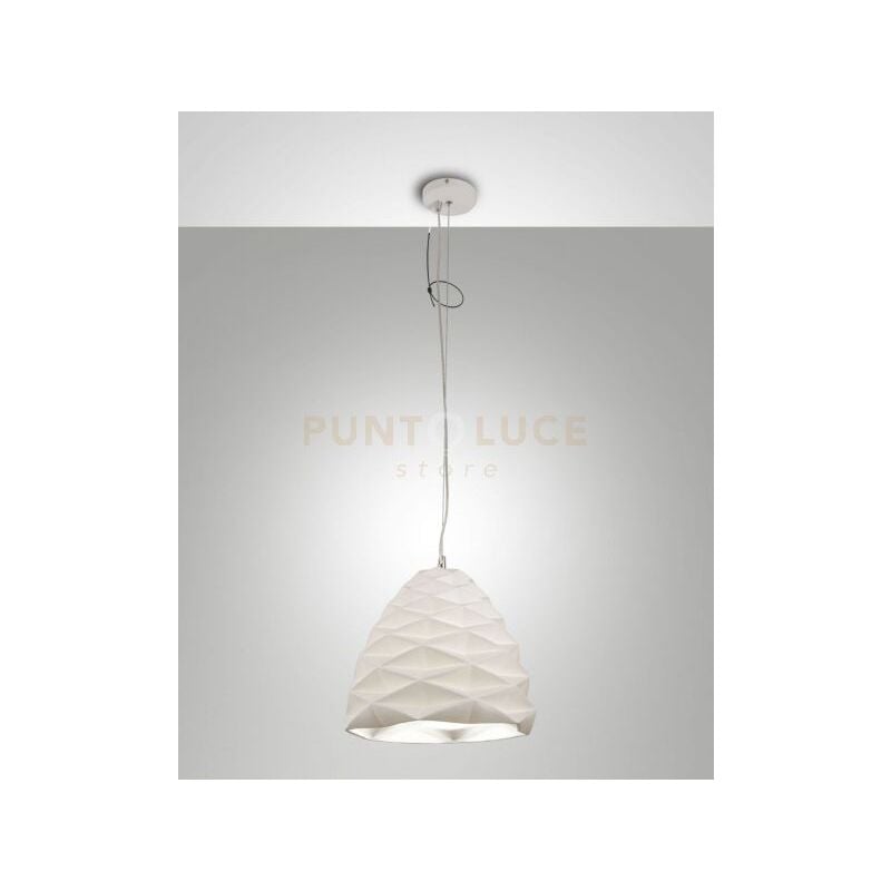 foto del prodotto duchessa sospensione bianca d.30cm in metallo e ceramica 1 luce attacco e27