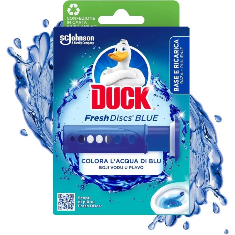 foto del prodotto duck fresh discs blue gel igienizzanti wc 1 applicatore e 6 dischetti