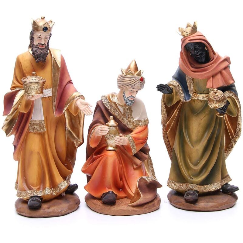foto del prodotto due esse christmas set dei 3 re magi per presepe decorazione natalizia soggetti nativit 9 cm